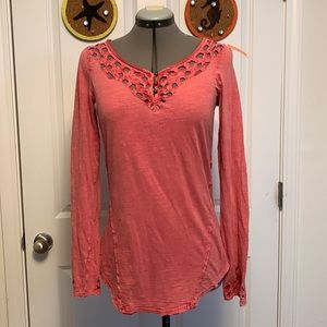 Pink Long Sleeve Shirt by Free People